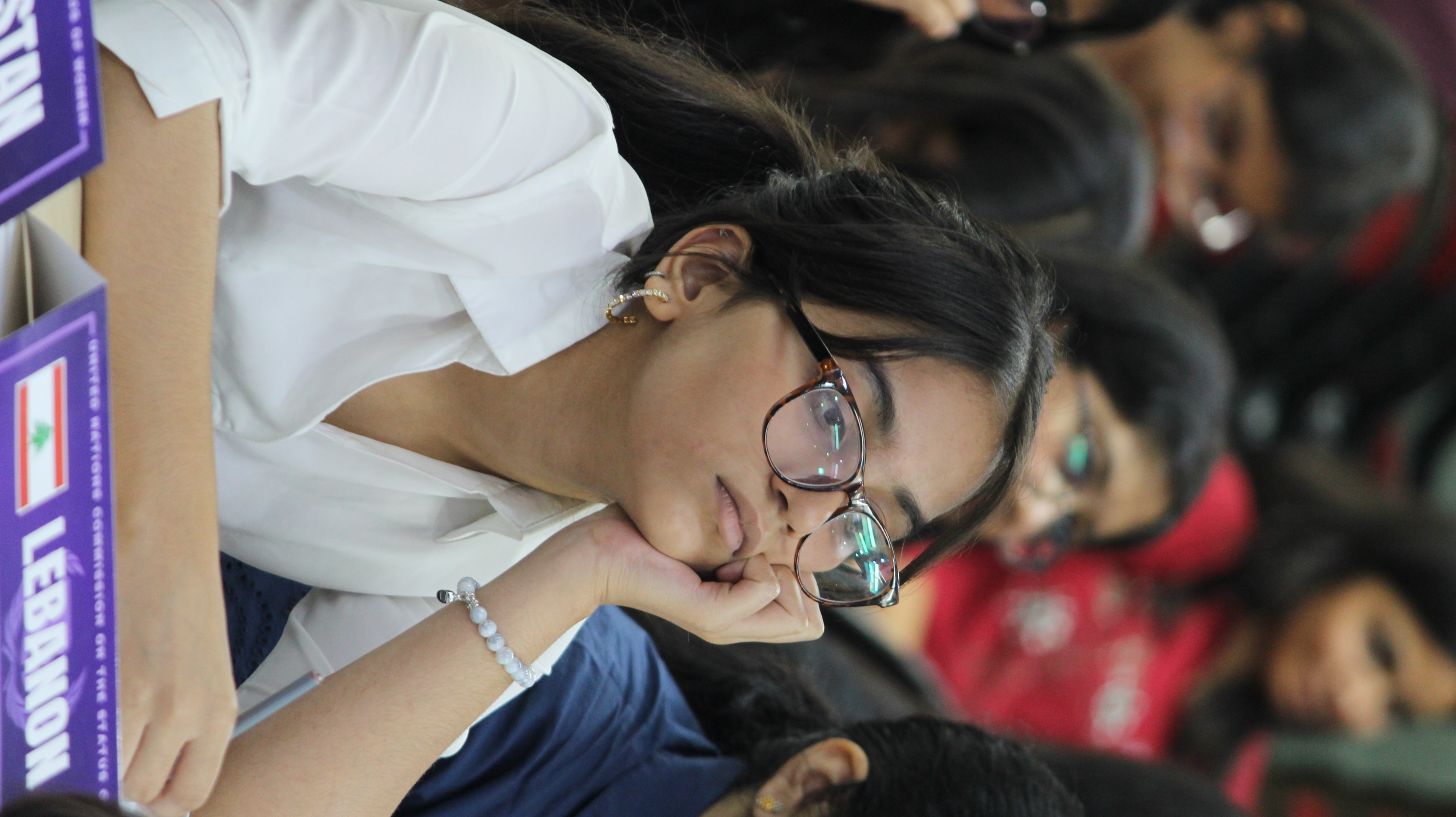 Listening intently